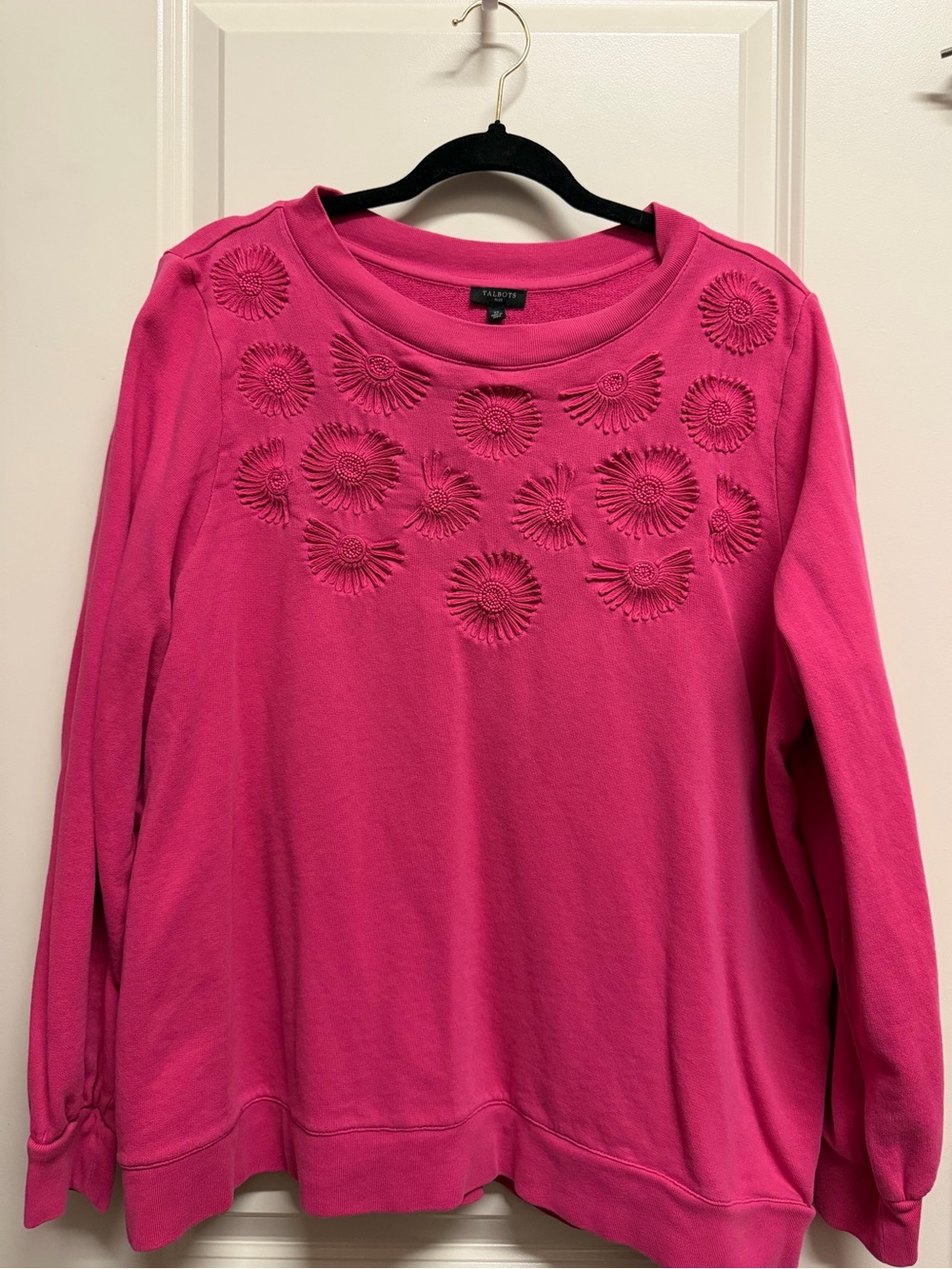 ✨ Pick 3 for $15 ✨ Talbots Pink Embellished Crewneck Top